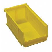 Greene Manufacturing Hang & Stack Storage Bin, Plastic, 4 1/8 in W, 3 in H, Yellow, 7 3/8 in L DFXB-600