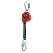 3M Protecta Rebel Self Retracting Lifeline, 310 lb Weight Capacity, Steel Snap Hook and Carabiner, 11 ft Web 3100425