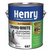 Henry Elastomeric Roof Coating, 1 gal, Pail, White HE687046