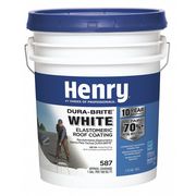 Henry Elastomeric Roof Coating, 4.75 gal, Pail, White HE587372