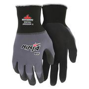 Mcr Safety Foam Nitrile Coated Gloves, Palm Coverage, Black/Gray, L, PR N96790L