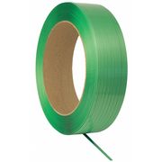 Zoro Select Plastic Strapping, HG, Green, 40 mil 40TP74