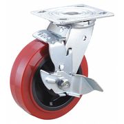 Zoro Select Plate Caster, 800 lb. Load Rating, Swivel 400K54