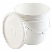 Dynalon Pail, White, Plastic, Round Shape, 2.0 gal. 413035