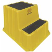 Dpi 2 Steps, Polyethylene Step Stand, 500 lb. Load Capacity, Yellow NST-2-14
