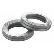Nord-Lock Wedge Lock Washer, For Screw Size 16 mm Steel, Zinc Plated Finish, 100 PK 2378