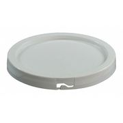 Zoro Select Plastic Pail Lid, White, 1" H, 8-1/4" Dia. ROP2110CVR-WP-WG