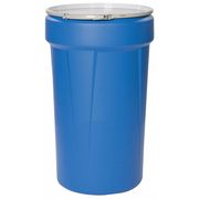 Zoro Select Open Head Transport Drum, Polyethylene, 55 gal, Unlined, Blue 1655MB