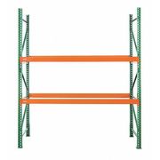 Husky Rack & Wire Pallet Rack Starter Unit, Teardrop, Roll Formed Style, 96 in H, 126 in W, 48 in D 184809643120S