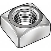 Zoro Select #12-24 Low Carbon Steel Zinc Plated Finish Square Nut - Regular, 100 pk. U11140.021.0001