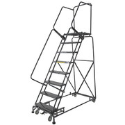 Ballymore 113 in H Steel Rolling Ladder, 8 Steps, 450 lb Load Capacity WA083221PSU