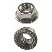 Zoro Select Lock Nut, 1/4"-20, 18-8 Stainless Steel, Not Graded, Plain, 50 PK U51108.025.0001