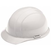 Erb Safety Front Brim Hard Hat, Type 1, Class E, Pinlock (4-Point), White 19761