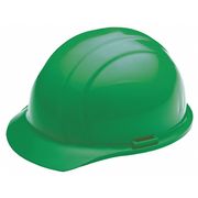Erb Safety Front Brim Hard Hat, Type 1, Class E, Pinlock (4-Point), Green 19768