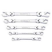 Gearwrench 5 Piece Ratcheting Flex Head Flare Nut SAE Wrench Set 89100