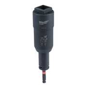 Milwaukee Tool 1/2 in Drive 3-in-1 Transmission Utility Socket 1/2 in Size Square Deep Depth, Black Oxide 49-66-5102