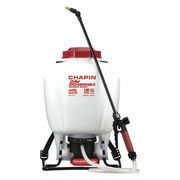 Chapin 4 gal. 24V Rechargeable Sprayer, Polyethylene Tank, Cone, Fan, Jet Spray Pattern, 48" Hose Length 63924