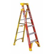 Werner 6 ft Fiberglass Stepladder, 300 lb Capacity L6206