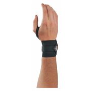 Proflex By Ergodyne Wrist Wrap, w/Thumb Loop, L/XL, Black, PK6 420