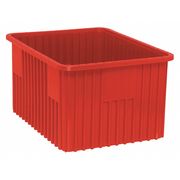 Quantum Storage Systems Divider Box, Red, Polypropylene, 22 1/2 in L, 17 1/2 in W, 12 in H, 2.14 cu ft Volume Capacity DG93120RD