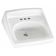 American Standard White Bathroom Sink, Vitreous China, Wall Mount 0355912.020