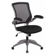 Flash Furniture Mesh Task Chair, 21-, Padded Flip-up, Back, Seat: Black; Frame: Gray BL-ZP-8805-BK-GG