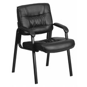 Flash Furniture BlackSide Reception Chair, 23 1/4"W26"L36"H, Padded, LeatherSeat, ContemporarySeries BT-1404-GG