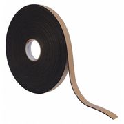 Zoro Select Foam Strip, Water-Resistant Closed Cell, 6 in W, 25 ft L, 1/2 in Thick, Black P8150ULRL06.00XOH