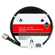 Zoro Select Water Hose, Cold, PVC, 50 ft., Black 423H80