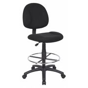 Zoro Select 36FK02 Desk Chair Vinyl, Overall Height 44 to 47 Black