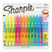 Sharpie Highlighter, Pocket Style, Assorted, PK12 SAN27145