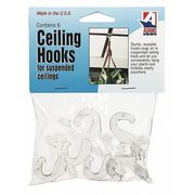 Adams Mfg Ceiling Hook, Clear, PK6 1900-99-3241