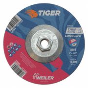 Weiler Cutting Wheel, Type 27, 0.045 in Thick, Aluminum Oxide 57044