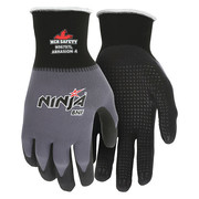 Mcr Safety Foam Nitrile Coated Gloves, Palm Coverage, Black/Gray, M, PR N96797M