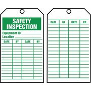 Accuform Tags By-The-Roll, Safety Inspect, 6-1/4x3 in, Cardstock, 100/RL TAR716