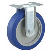 Zoro Select Plate Caster, 5" Wheel Dia., 220 lb., Gray 435X69