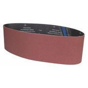 Zoro Select Sanding Belt, Coated, 6 in W, 48 in L, P80 Grit, Medium, Aluminum Oxide, YP0998W, Brown 05539554847