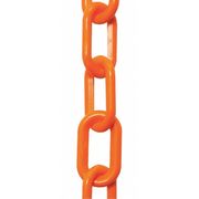 Zoro Select 2" (#8, 51 mm.) x 50 ft. Safety Orange Plastic Chain 50012-50