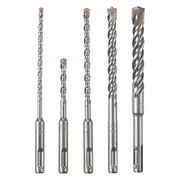 Bosch 4-Cutter Hammer Drill Bit Set 3/16", 1/4", 1/4", 3/8", 1/2" x 6" SDS Plus HCK005