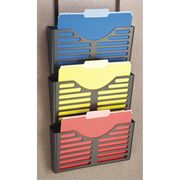 Universal One Cubicle File Pocket, Charcoal, Pk3 UNV08163