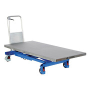 Vestil Hydraulic Single Scissor Cart, 1000 lb. Cap, 63"W, 31-1/2"L CART-1000-LD