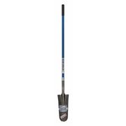Seymour Midwest 14 ga Drain Spade Shovel, Steel Blade, 47 in L Black/Blue Industrial Grade Fiberglass Handle 49456