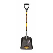 Structron #2 Scoop Shovel, Steel Blade, 29 in L Yellow Premium Fiberglass Handle 49216