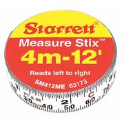 Starrett Measuring Stick, 1/2"x 12' Metric/English SM412ME