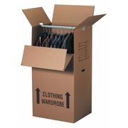 Partners Brand Wardrobe Boxes, 24" x 20" x 46", Kraft, 5/Bundle 242046WARD