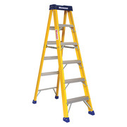 Westward 6 ft Fiberglass Stepladder, 375 lb Capacity 44YY48