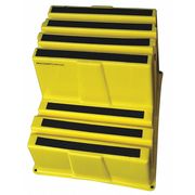 Zoro Select 2 Steps, Plastic Step Stand, 500 lb. Load Capacity, Yellow 44ZJ64