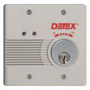 Detex Exit Door Alarm, 12/24VDC, Mortise, Horn EAX-2500F GRAY W-CYL