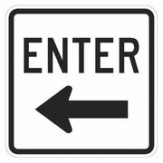 Lyle Enter Sign For Parking Lots, 18 in H, 18 in W, Aluminum, Square, English, T1-1887-HI_18x18 T1-1887-HI_18x18