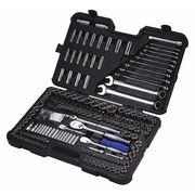 Westward 204 pc Master Tool Set, Metric/SAE, Includes Driver, Bits Pliers, Wrenches 440A57